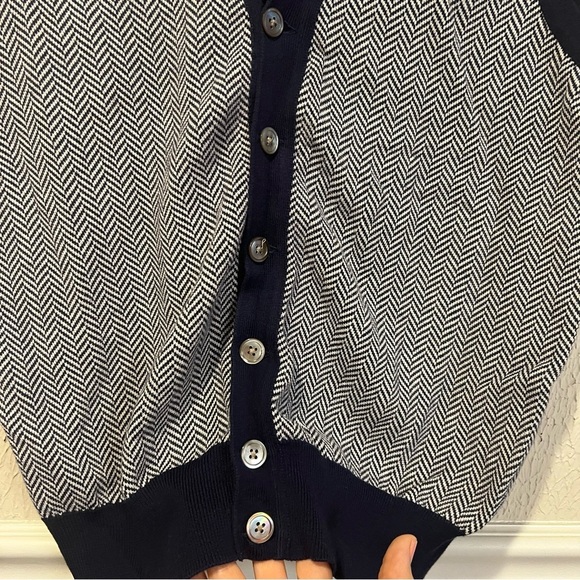 Polo Golf Ralph Lauren Navy and White Chevron Sweater Vest size medium - Picture 3 of 5